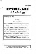 Cigna Arrigo (ed.), 1994. Proceedings of the 1st Congress of the International Show Caves Association, Genga, San Vittore Terme (Italy) 01-04/11/1990. International Journal of Speleology, 23 (1-2): pp. 132.